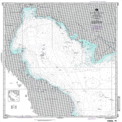 Paradise Cay Publications NGA Chart 93010: Gulf of Thailand (Traditional Paper) 33.5 x 46