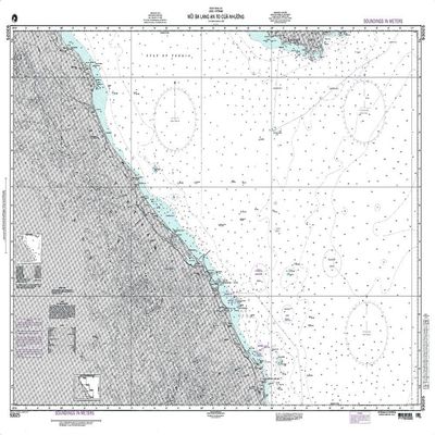 Paradise Cay Publications NGA Chart 93025: MUI Ba Lang an to Cua Nhuong Vietnam (Traditional Paper) 36 x 54