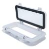 Amarine Made Boat Yacht Rectangle Opening Portlight Porthole 15-3/4" x 7-7/8" Replacement Window Port Hole - ABS Tempered Glass, Color: White, Black (White) view 1