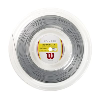 Wilson Unisex's Poly Pro String Reel-Silver, 1.3 mm