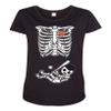 Baby Skeleton Baseball Maternity DT T-Shirt Tee (Small, Black) view 1