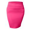 NE PEOPLE Women's Midi Skirt Stretch Knit Bodycon Slim Fit Office Elastic Waist Pencil Solid Skirt Made in USA NEWSK10 Fuchsia S view 1