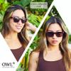 OWL 3 Pack Two Tone Vintage Sunglasses Pink, Red, Purple Frames view 2