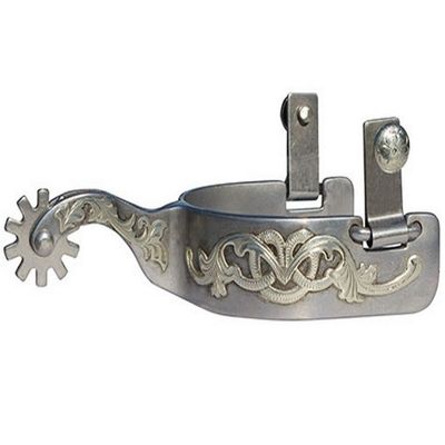 Professional's Choice Spurs Womens Bob Avila Floral Silver AVSP-303