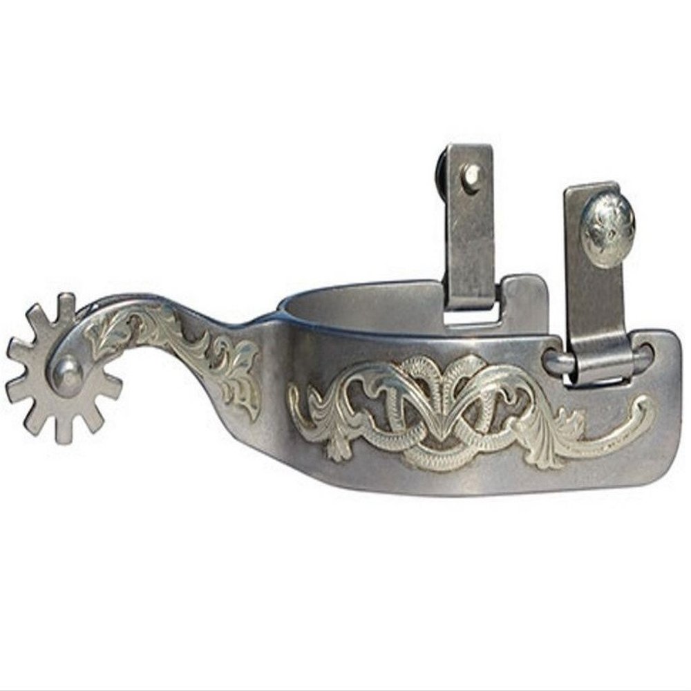 Professional's Choice Spurs Womens Bob Avila Floral Silver AVSP-303