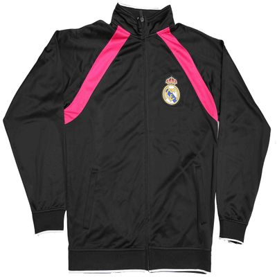 Real Madrid FC Football Soccer Men's Trainer Track Jacket Away Medium Black