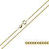 2mm thick 18K gold plated on solid sterling silver 925 Italian diamond cut FLAT CURB link chain necklace bracelet anklet - 15, 20, 25, 30, 35, 40, 45, 50, 55, 60, 65, 70, 75, 80, 85, 90, 95, 100cm view 2