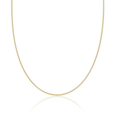 2mm 18K gold plated solid sterling silver 925 Italian SPIGA WHEAT chain necklace chocker bracelet anklet - 6, 8, 10, 12, 14, 16, 18, 20, 22, 24, 26, 28, 30, 32, 34, 36, 38, 40"