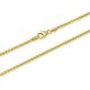 2mm 18K gold plated solid sterling silver 925 Italian SPIGA WHEAT chain necklace chocker bracelet anklet - 6, 8, 10, 12, 14, 16, 18, 20, 22, 24, 26, 28, 30, 32, 34, 36, 38, 40" view 2