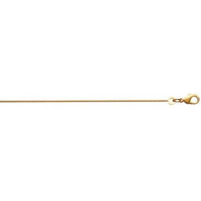 1mm thick 18K gold plated on solid sterling silver 925 Italian round SNAKE chain necklace chocker bracelet anklet jewelry - 15, 20, 25, 30, 35, 40, 45, 50, 55, 60, 65, 70, 75, 80, 85, 90, 95, 100cm