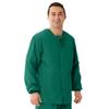 Medline AngelStat Unisex Snap-Front Warm-Up Scrub Jacket, Emerald, Size 4XL view 1