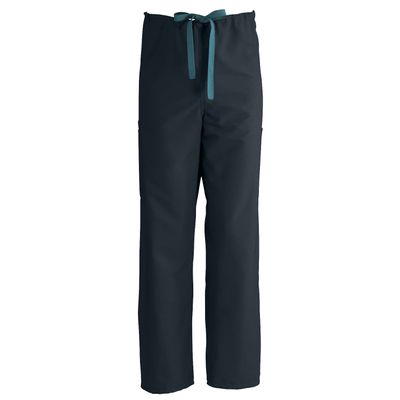 Medline 950DKWXS-CM ComfortEase Unisex Non-Reversible Cargo Scrub Pant with Drawstring Waist, Regular Inseam, Black, X-Small