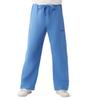 Medline ComfortEase Unisex Non-Reversible Drawstring-Waist Cargo Scrub Pants, Ciel Blue, Size X-Large, Tall Inseam view 2