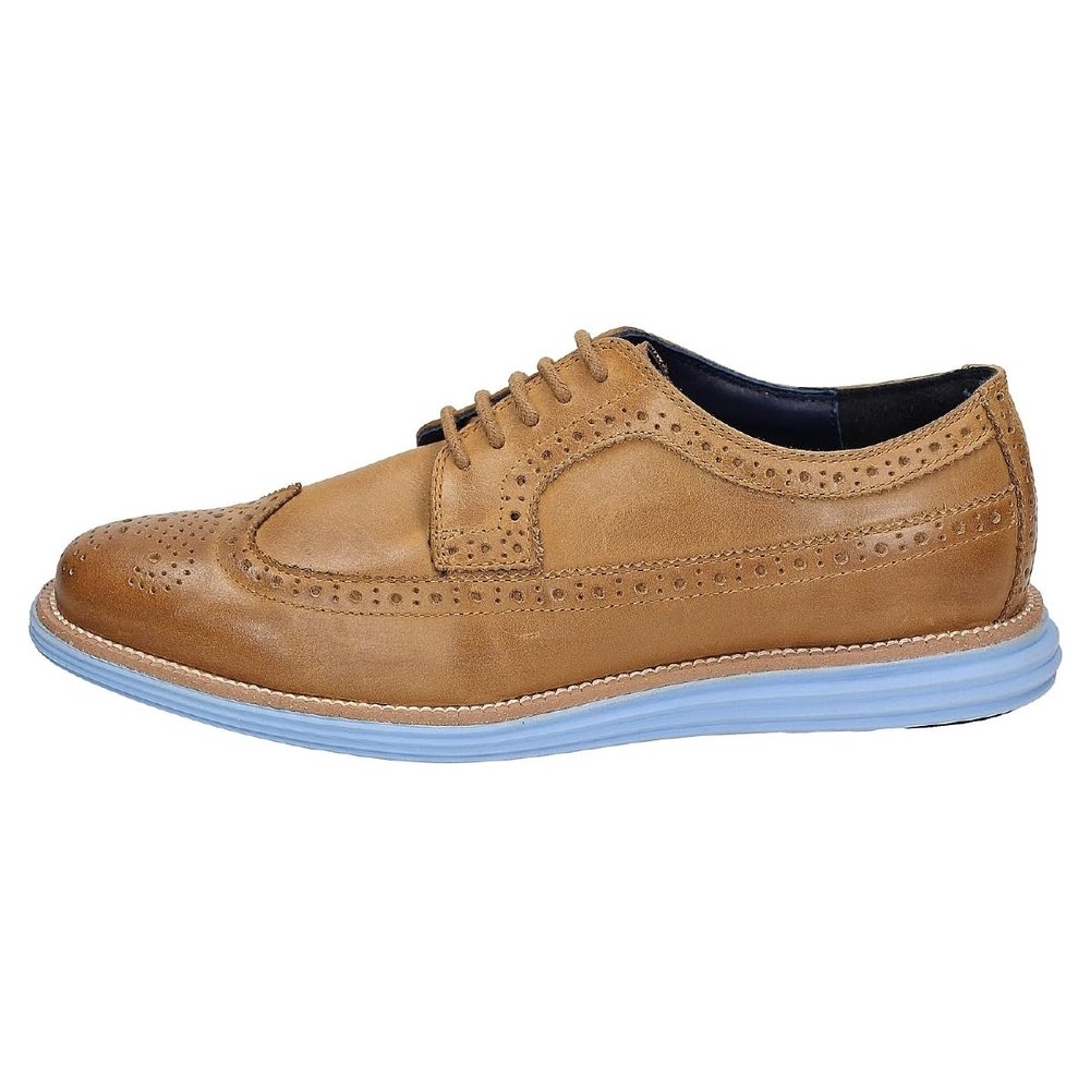 Chung Shi Men's Low-Top Brogues, Light Brown, 8.5