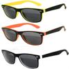 3 Pack TwoTone Vintage Sunglasses Smoke Lens Orange, White, Yellow Frame view 1