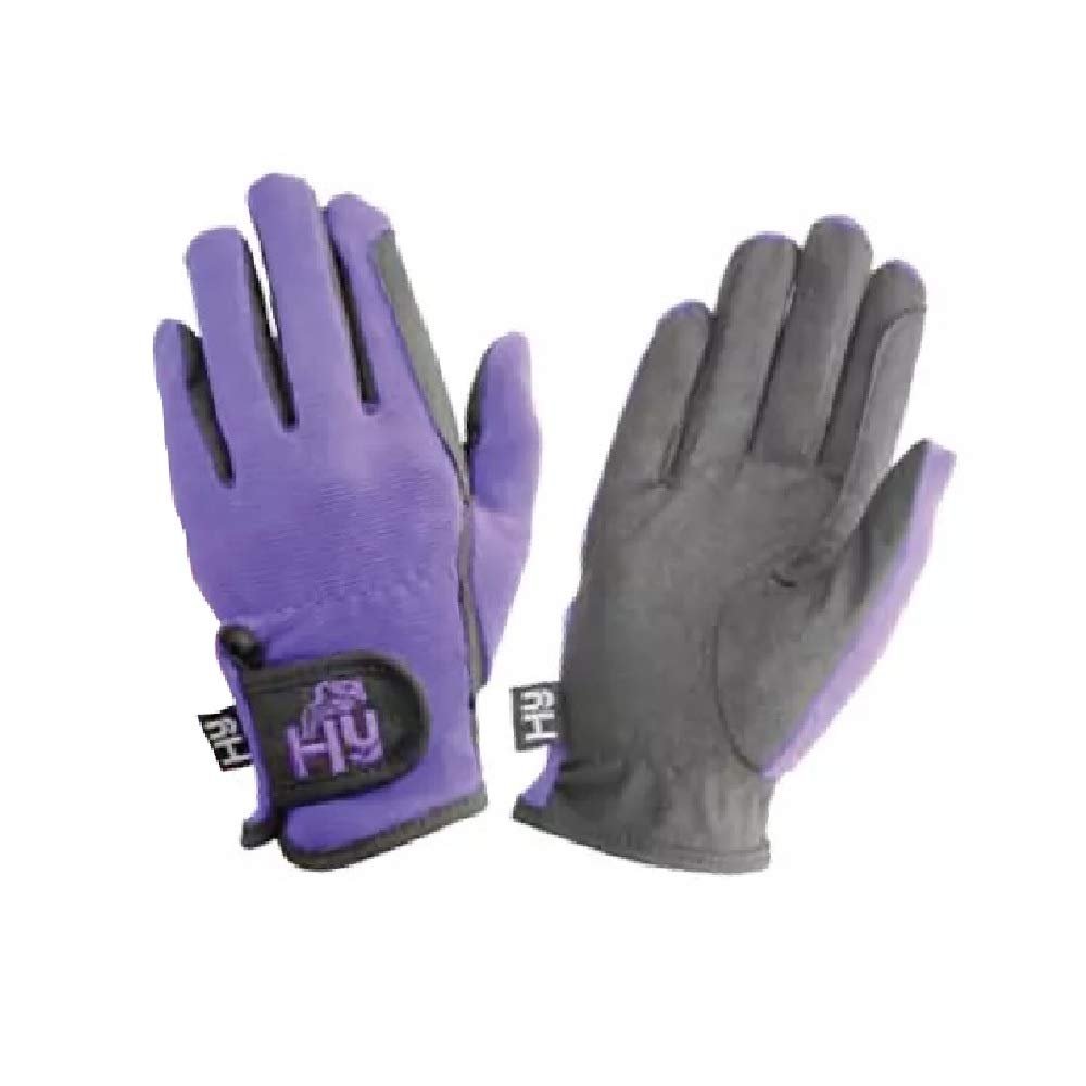 Hy5 Children/Kids Every Day Two Tone Riding Gloves (XL) (Black/Purple)
