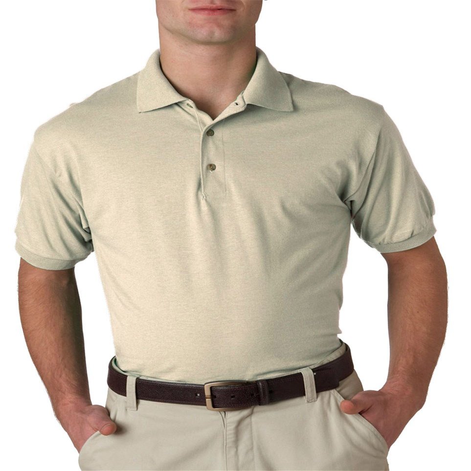 Gildan DryBlend 6 oz, 50/50 Jersey Polo, Medium, Sand