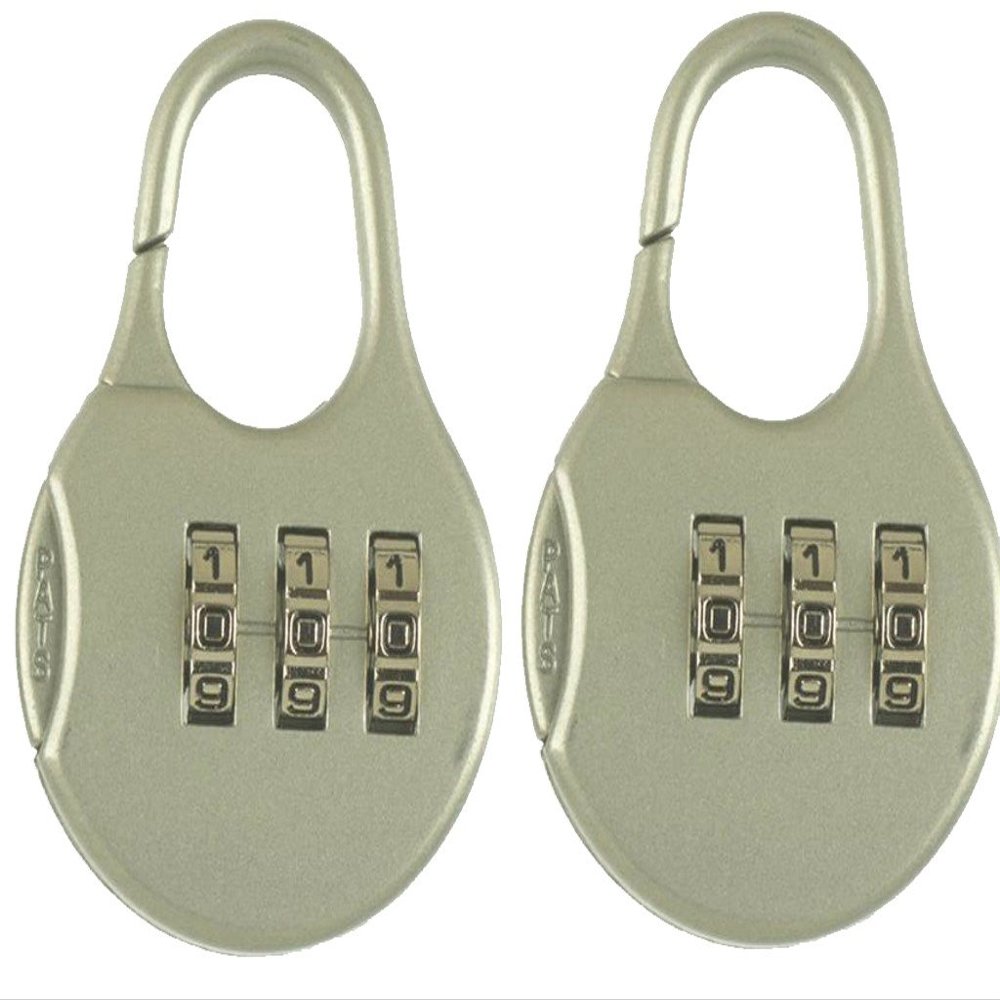 Winner International The Club UTL850D Luggage Lock, Silver, Pack of 2
