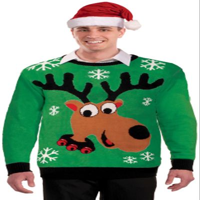 Forum Novelties Christmas Sweater, Ugly Reindeer, X-Large