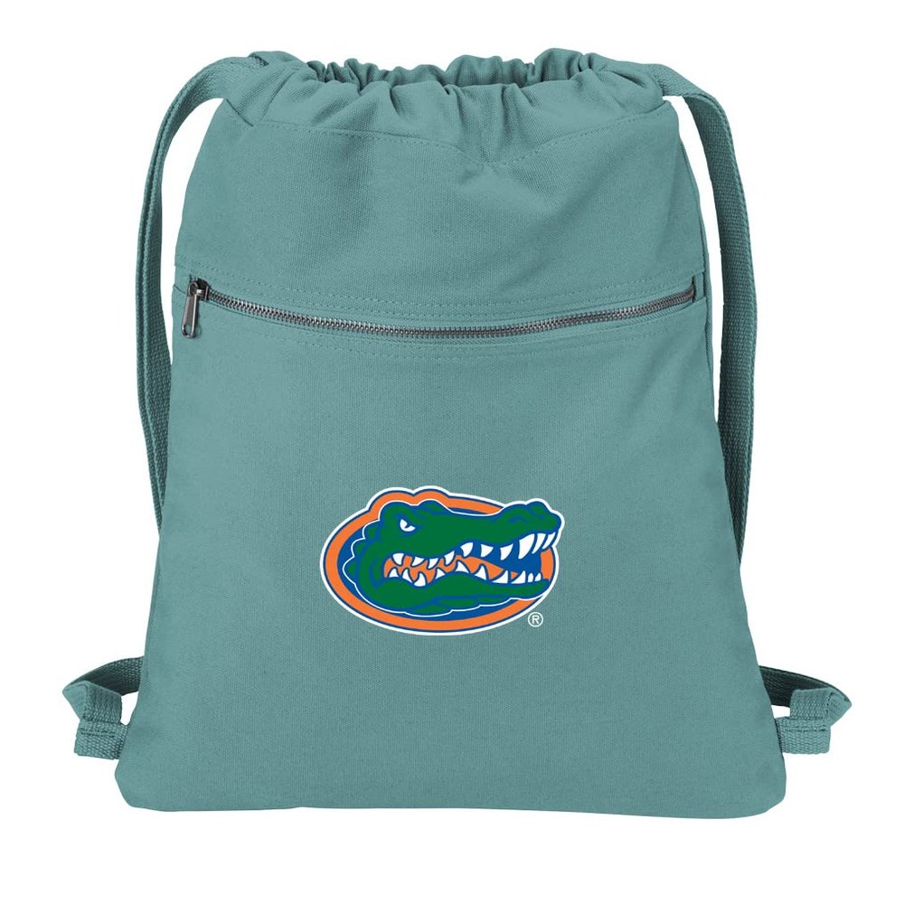 Broad Bay University of Florida Drawstring Backpack RICH CANVAS Florida Gators Cinch Bag (Green)
