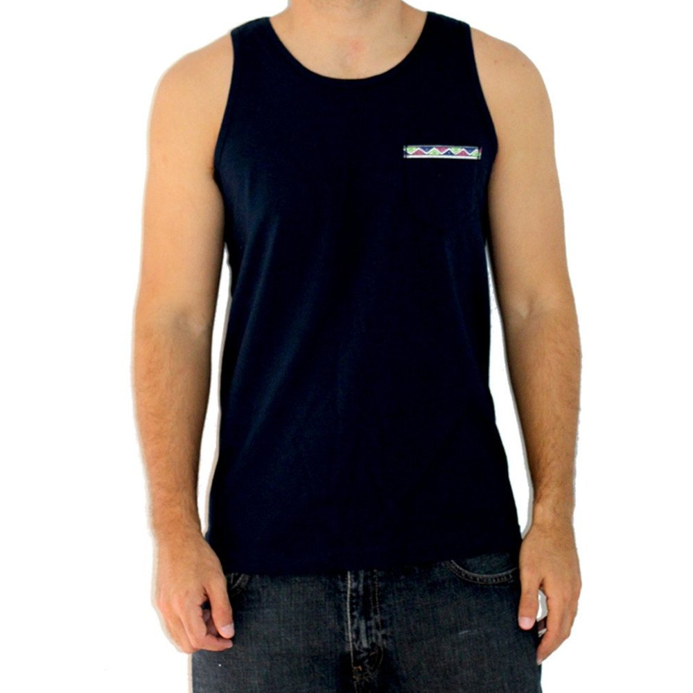 Color Latino Men's Tank-TOP - Aztec - Black, X-Large