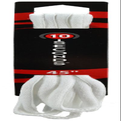 10-Seconds Oval Athletic Laces (54", White)