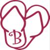 Eyecandy Decals B - Sandal Monogram Letter 5" Tall Decal Sticker Dark RED view 1