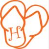 Eyecandy Decals H - Sandal Monogram Letter 5" Tall Decal Sticker Orange view 1