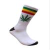 Fine Fit Men's Leaf Crew Socks (O/S, White) view 1