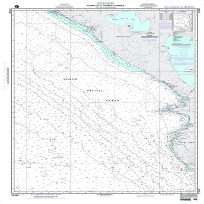 Paradise Cay Publications NGA Chart 21540: CorintoTo PuntaGuiones (Traditional Paper) 33.5 x 49.5
