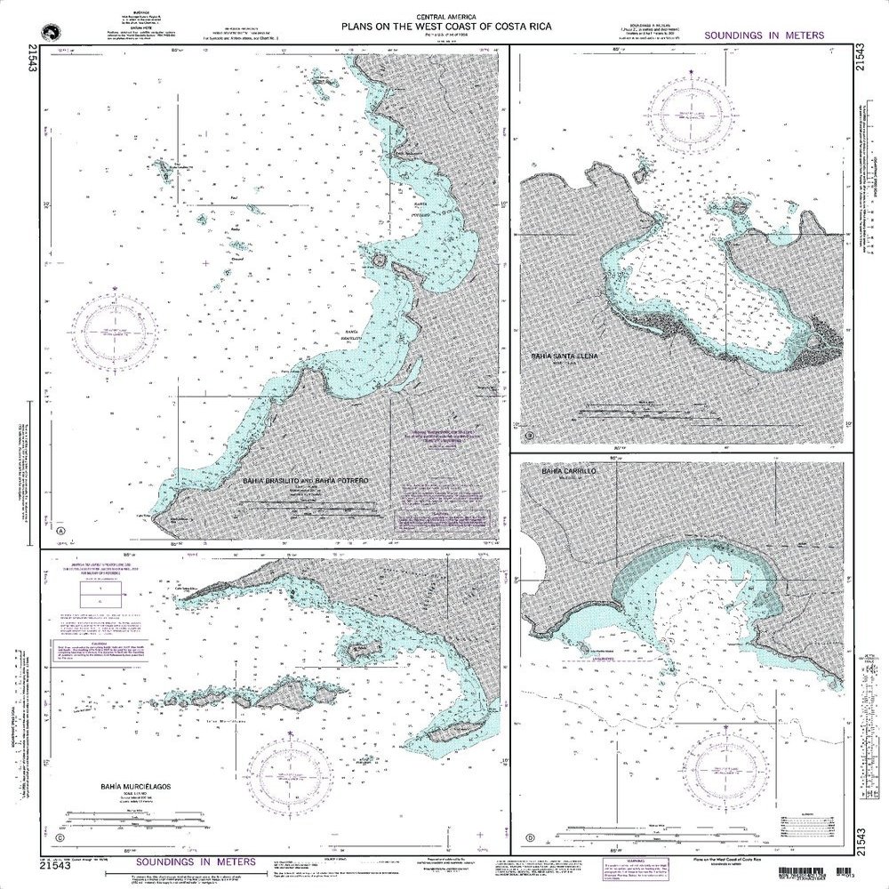Paradise Cay Publications NGA Chart 21543: Plan: Puerto Sandino (Traditional Paper) 32.5 x 44