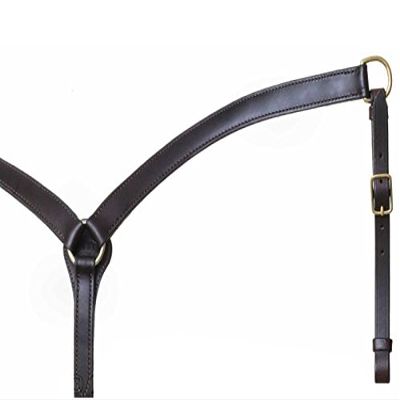 Tucker Contour 3-Pc Breast Collar w/Chrome Hrs Brn