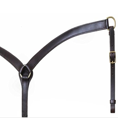 Tucker Contour 3-Pc Breast Collar w/Chrome Hrs Brn