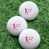 Custom White Golf Balls Set of 6 - Gifts for Birthdays, Stocking Stuffers, Party Favors - Women's Golf Design view 2