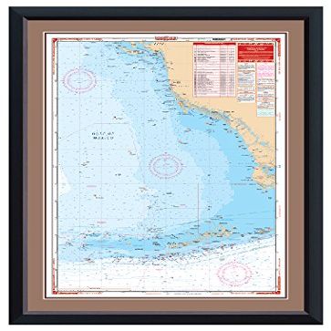 Waterproof charts Sanibel to Middle Keys Florida Framed Chart Side A