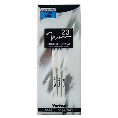 Vortex YH3206 Bracelet (Set of 3) Shigeki Maruyama Model, White, M, 7.1 inches (18 cm)