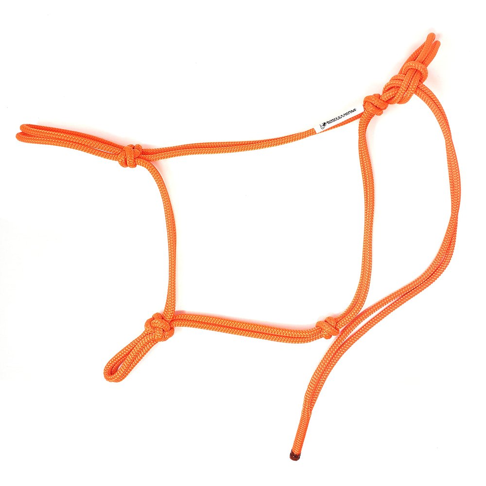 Knotty Girlz 2 Knot Rope Horse Halter (Neon Orange, Standard)