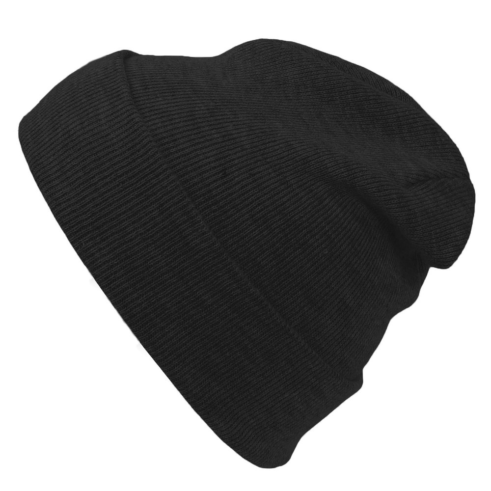 Cap911 Unisex Plain 12 inch Long Beanie - Many Colors Charcoal