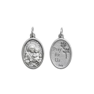 Catholica Shop St Joseph Oxidized Medals - Pack of 12 Units