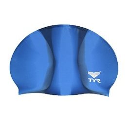 TYR Multi Color Silicone Swim Cap - Blue/Blue