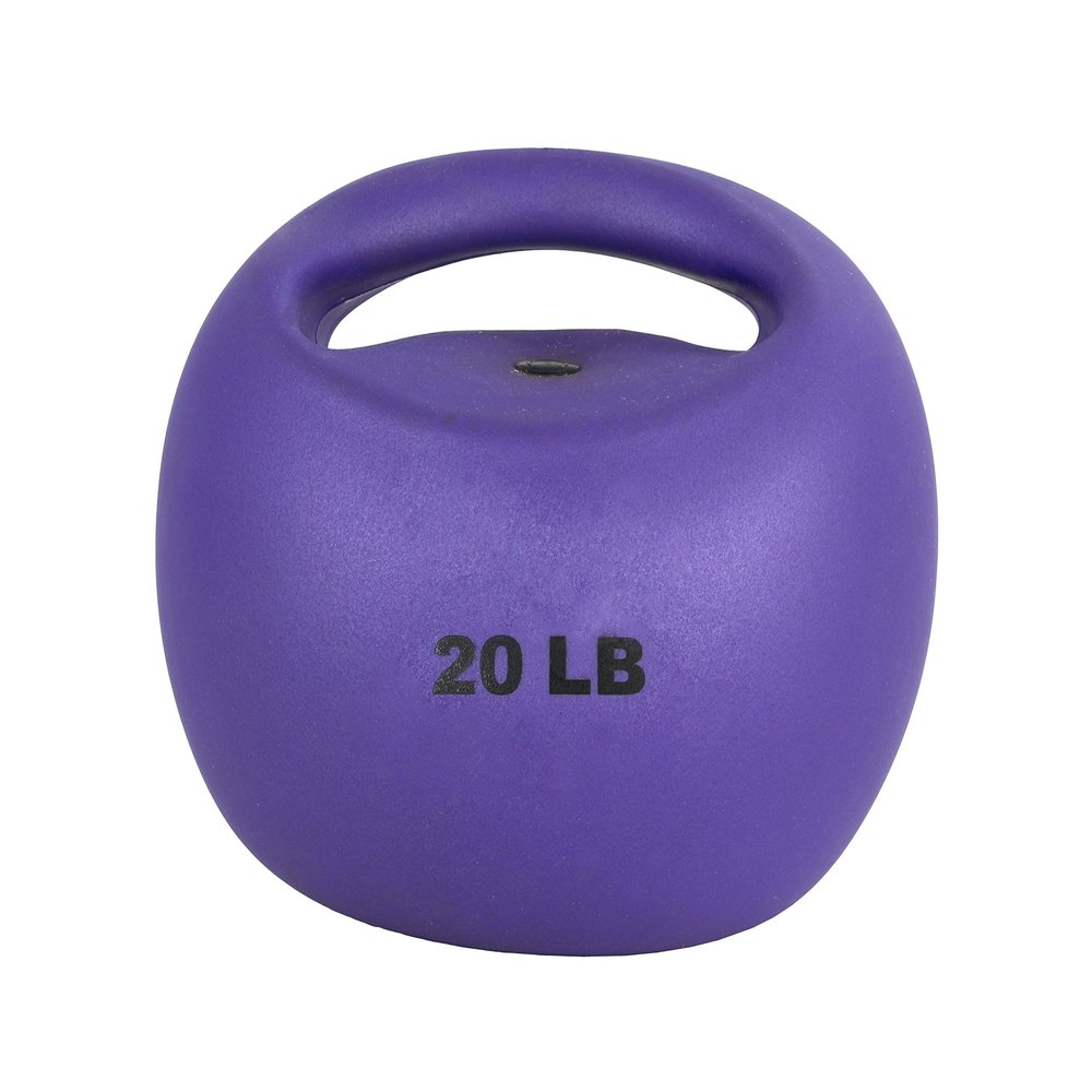 CanDo 10-3299 One Handle Medicine Ball, 20 lb, Purple