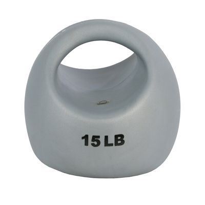 CanDo 10-3297 One Handle Medicine Ball, 15 lb, Silver