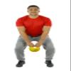 CanDo 10-3291 One Handle Medicine Ball, 4 lb, Yellow view 3