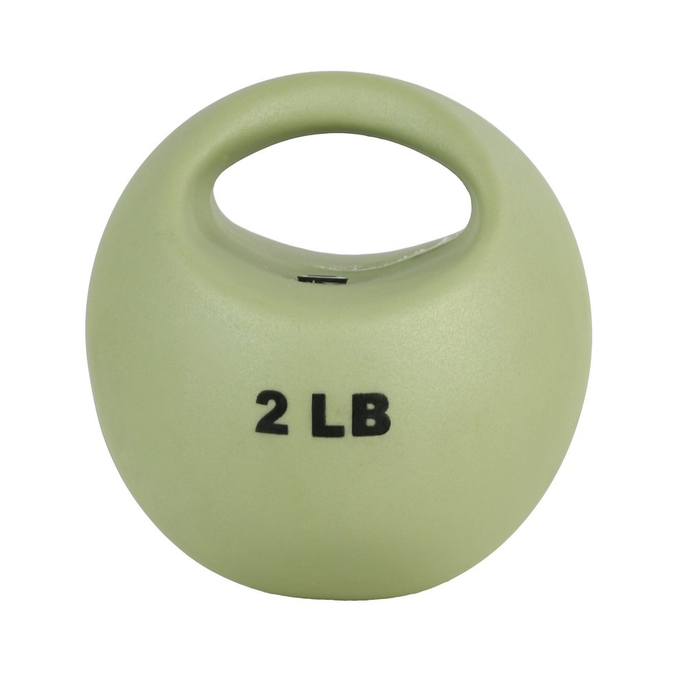 CanDo 10-3290 One Handle Medicine Ball, 2 lb, Tan