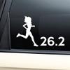 26.2 Marathon Female Runner Vinyl Decal Laptop Car Truck Bumper Window Sticker view 1