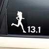 13.1 Marathon Female Runner Vinyl Decal Laptop Car Truck Bumper Window Sticker view 1