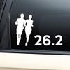 26.2 Marathon Running Couple Vinyl Decal Laptop Car Truck Bumper Window Sticker view 1