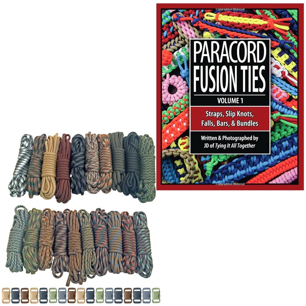 Paracord Planet Combo Crafting Kit - Buckles and How-to Book Included - Scouting - Beginners