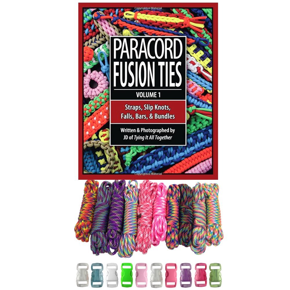 Paracord Planet Kids Edition Combo Crafting Kit - Buckles and How-to Book Included - Tie Dye - Beginners