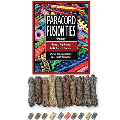 Paracord Planet Kids Edition Combo Crafting Kit - Buckles and How-to Book Included - Camoman - Beginners